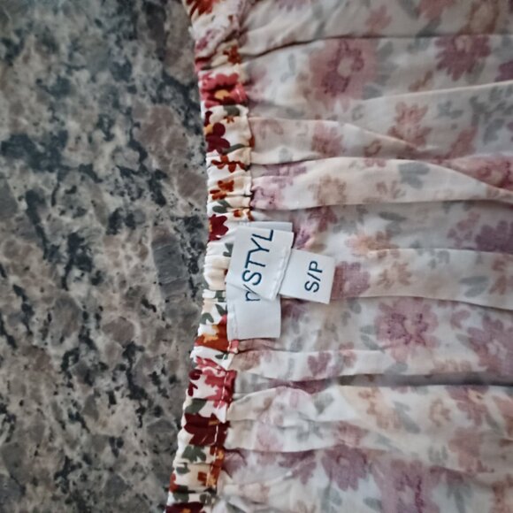 MyStyle Blouse Women Small Floral 100% Rayon Babydoll - Picture 6 of 7